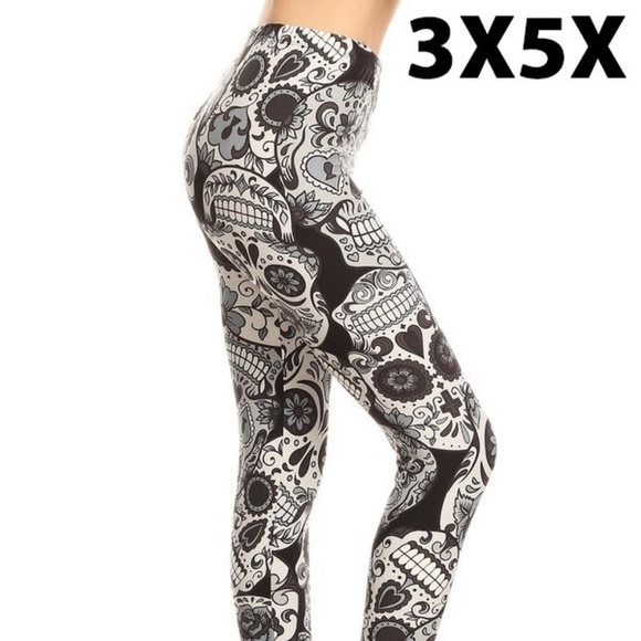 NEW SUGAR SKULLS BUTTERY SOFT LEGGINGS PANTS - Picture 1 of 2